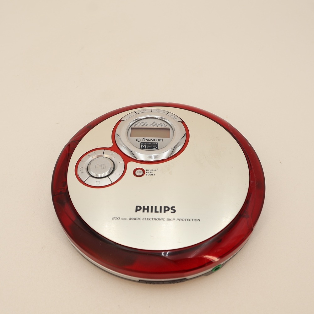 Philips Expanium EXP3362/17 Portable MP3 CD Player Red Silver Vintage 2004 PARTS